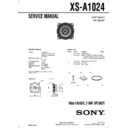 Sony XS-A1024 Service Manual