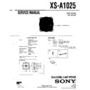 Sony XS-A1025 Service Manual