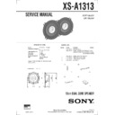 Sony XS-A1313 Service Manual