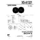 Sony XS-A1321 Service Manual