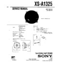 Sony XS-A1325 Service Manual