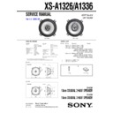 Sony XS-A1326 Service Manual