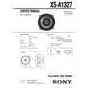 Sony XS-A1327 Service Manual