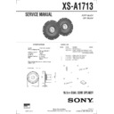 Sony XS-A1713 Service Manual