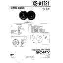 Sony XS-A1721 Service Manual