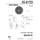 Sony XS-A1723 Service Manual