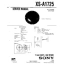 Sony XS-A1725 Service Manual