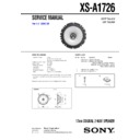 Sony XS-A1726 Service Manual