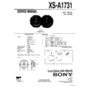 Sony XS-A1731 Service Manual