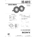 Sony XS-A813 Service Manual