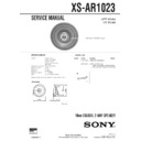 Sony XS-AR1023 Service Manual