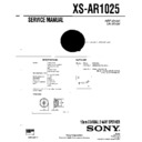 Sony XS-AR1025 Service Manual