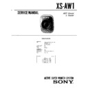 Sony XS-AW1 Service Manual