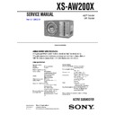 Sony XS-AW200X Service Manual
