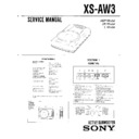 Sony XS-AW3 Service Manual