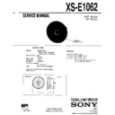 Sony XS-E1062 Service Manual