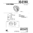 Sony XS-E1063 Service Manual