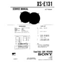 Sony XS-E131 Service Manual