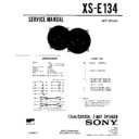 Sony XS-E134 Service Manual