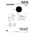 Sony XS-E139 Service Manual