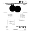 Sony XS-E171 Service Manual