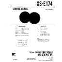 Sony XS-E174 Service Manual
