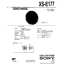 Sony XS-E177 Service Manual