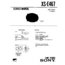 Sony XS-E467 Service Manual