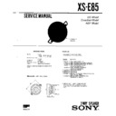 Sony XS-E85 Service Manual