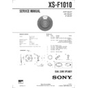 Sony XS-F1010 Service Manual