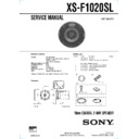 Sony XS-F1020SL Service Manual