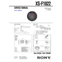 Sony XS-F1022 Service Manual
