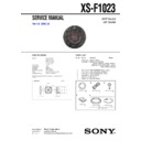 Sony XS-F1023 Service Manual