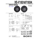 Sony XS-F1024 Service Manual