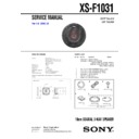 Sony XS-F1031 Service Manual