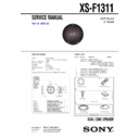 Sony XS-F1311 Service Manual