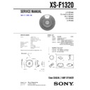 Sony XS-F1320 Service Manual