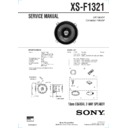 Sony XS-F1321 Service Manual