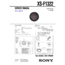 Sony XS-F1322 Service Manual