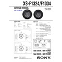 Sony XS-F1324 Service Manual