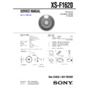 Sony XS-F1620 Service Manual