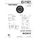 Sony XS-F1621 Service Manual