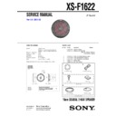 Sony XS-F1622 Service Manual