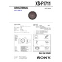Sony XS-F1711 Service Manual