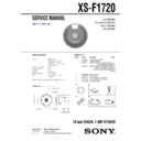 Sony XS-F1720 Service Manual