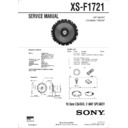 Sony XS-F1721 Service Manual