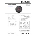 Sony XS-F1723 Service Manual