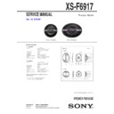 Sony XS-F6917 Service Manual