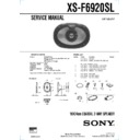 Sony XS-F6920SL Service Manual