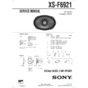 Sony XS-F6921 Service Manual